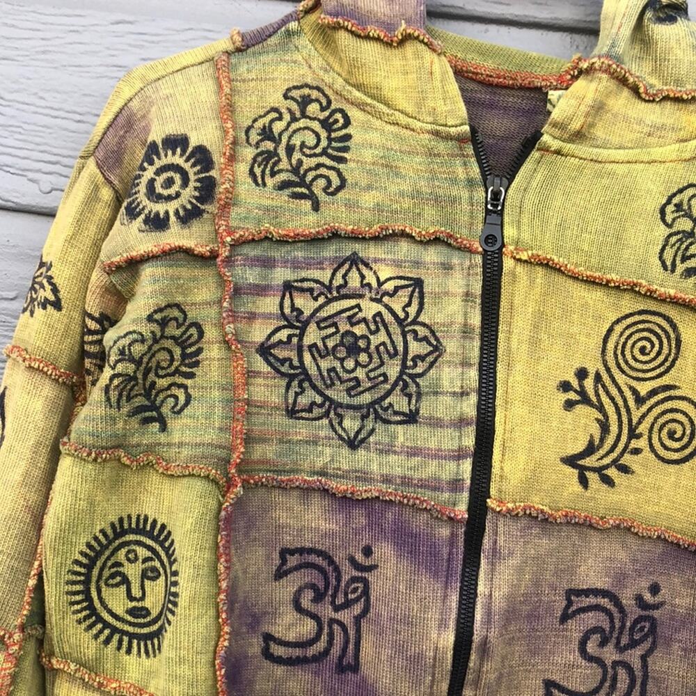 Vintage L Boho Style Patchwork Style Sweatshirt - image 2